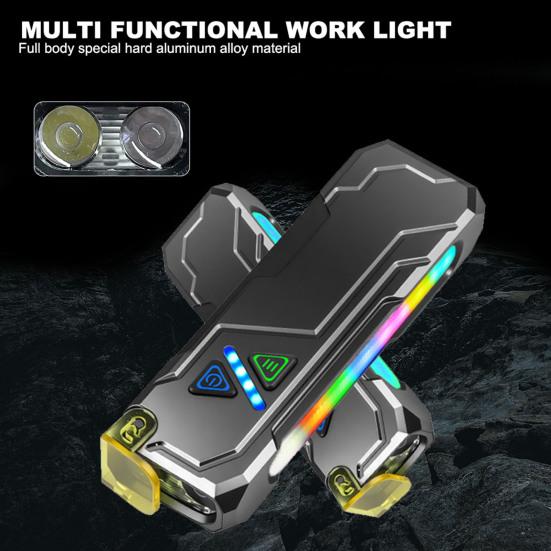 Rgb Led Flashlight With Clip Magnetic Modes Adjustable 680 Lumens