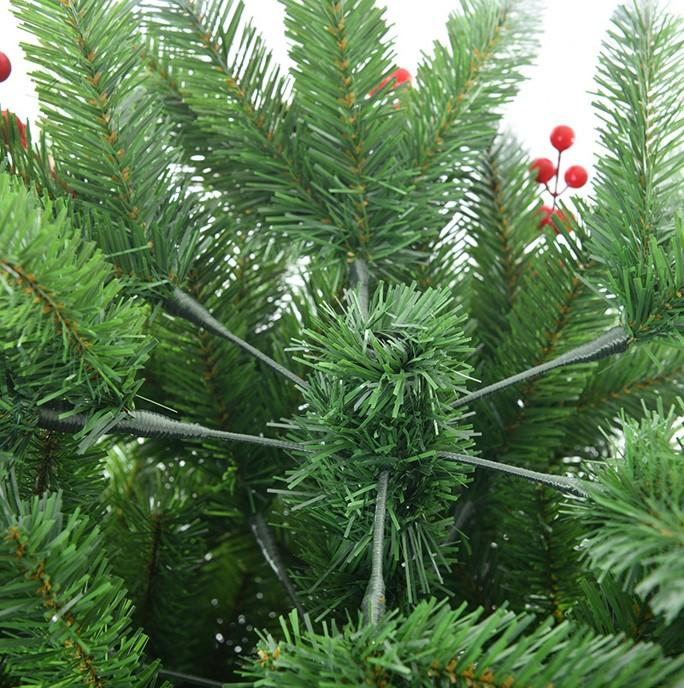 StarryLights snow-covered Christmas tree with rowan berries 210 cm x 95 cm - elegant, dense and exceptionally festive