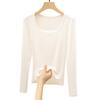Women's Slim Fit U-Neck Long Sleeve T-Shirt - Spring Style