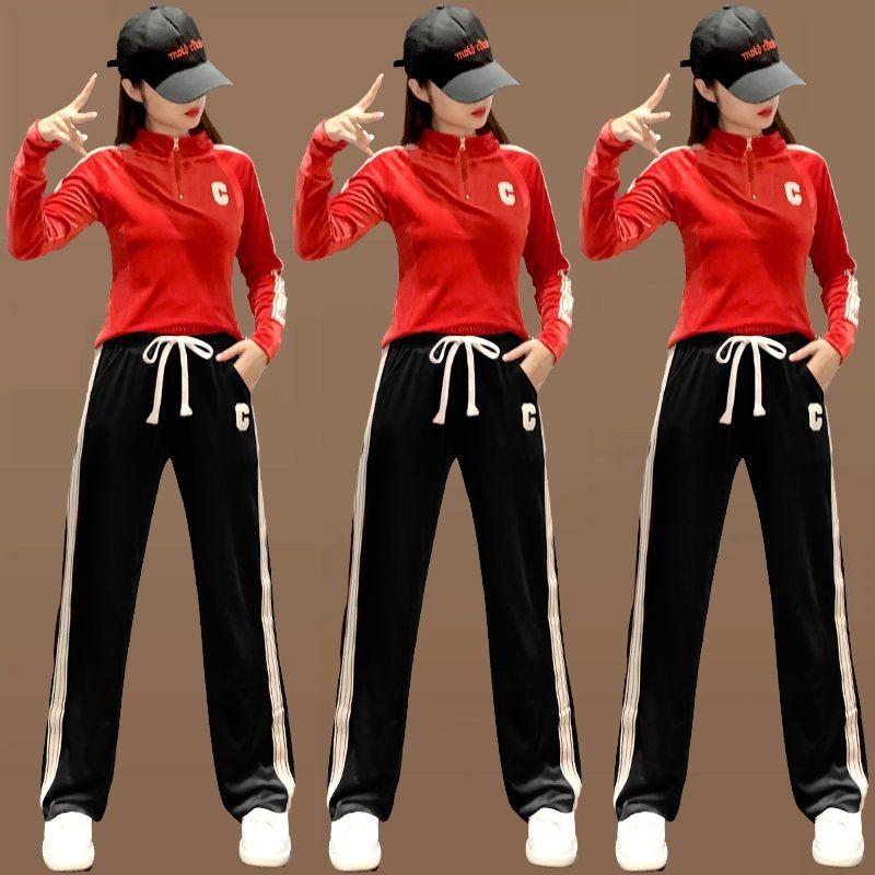 Square Dance Gold Velvet Suit Spring and Autumn New Team Gymnastics for Workout and Dance Clothes