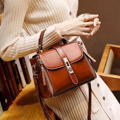 New Single Shoulder Crossbody Bag for Women, Popular Korean Version, Versatile Temperament, Leather Handbag