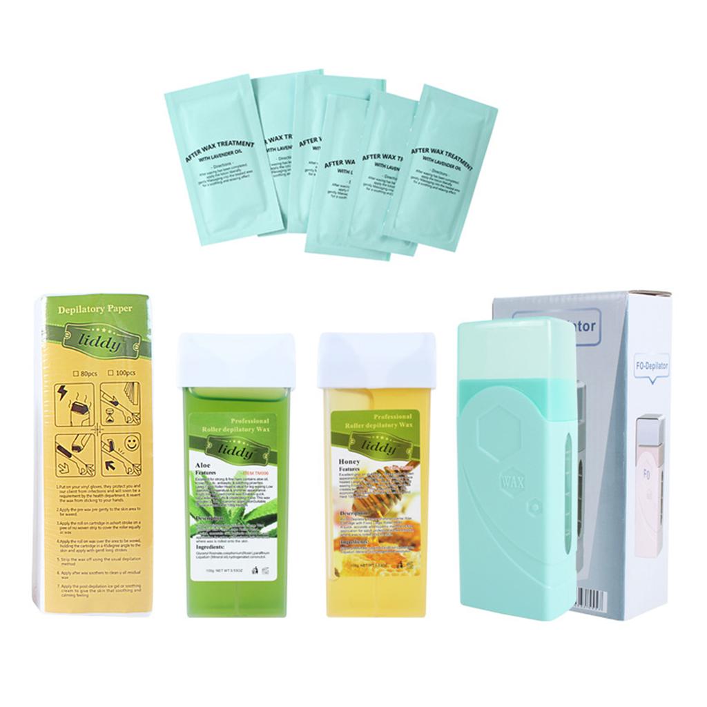 Liddy Wax Therapy Set Wax Machine Fast Melting Hair Removal Roller Depilatory Wax Depilatory Papers
