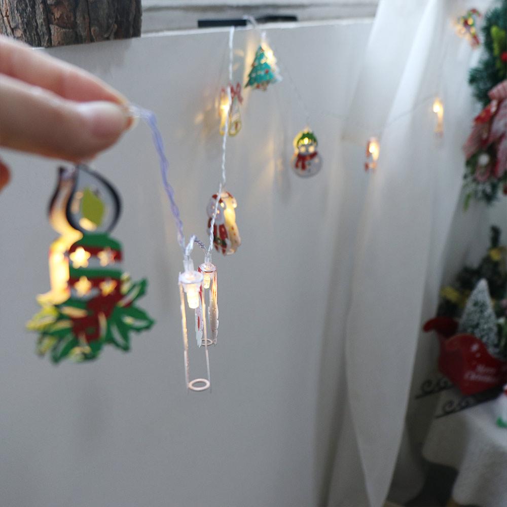 10 Christmas Patterns Christmas Lights String 2 AA Battery Powered LED String Light Desk