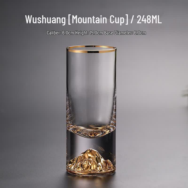 Luxury Gold-Rimmed Crystal Glass Tea Cup