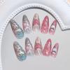 Stereo Silver Love Gradual Change Sweet Cool Metal Ins Wind Removable Wearable Armor 24 Pieces Press On Nails