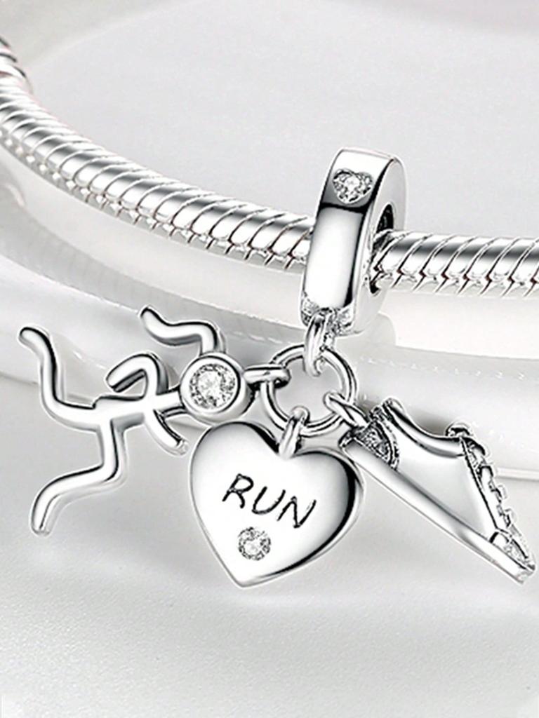 Charm Copper Colors Pink Heart Basketball Bead For Original Bracelet Diy Beads Charms Jewellery Making Gift For Women Styfne