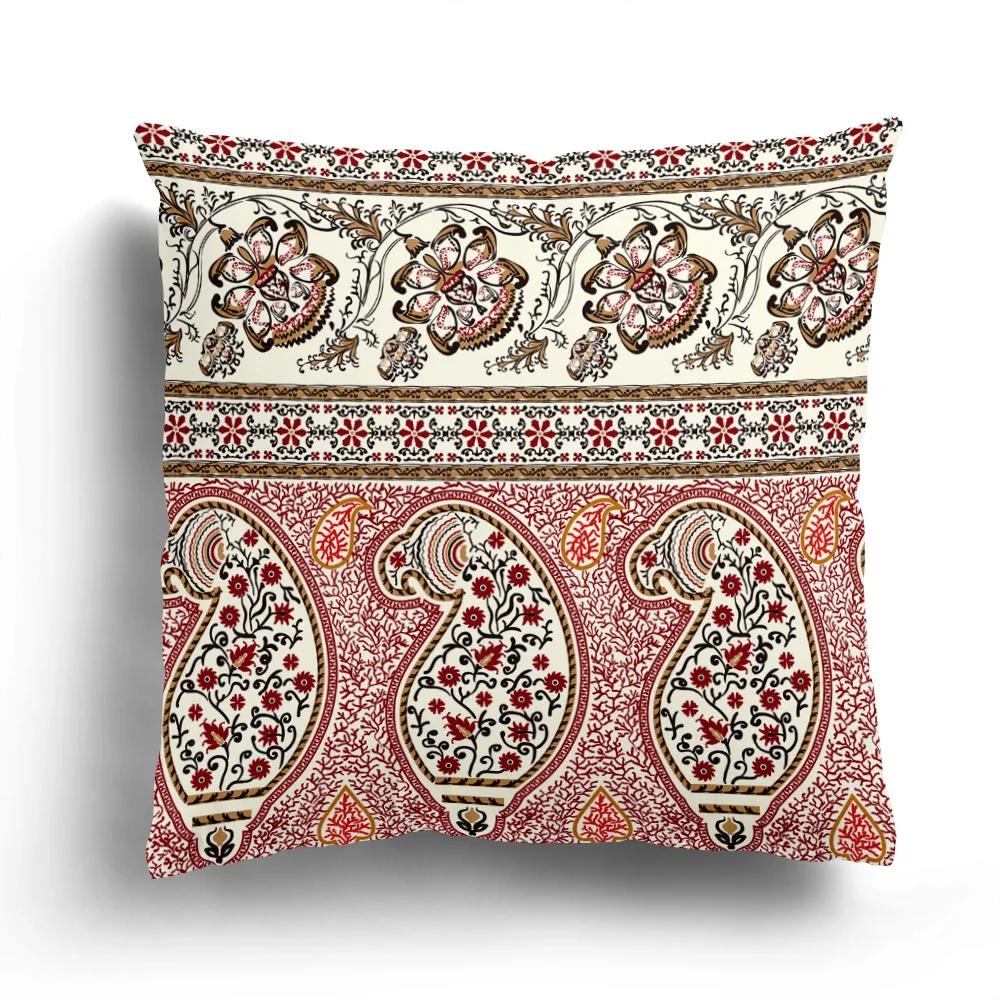 Retro Ethnic Totem Plush Pillowcase Home Sofa Cushion Cover Cartoon Pattern