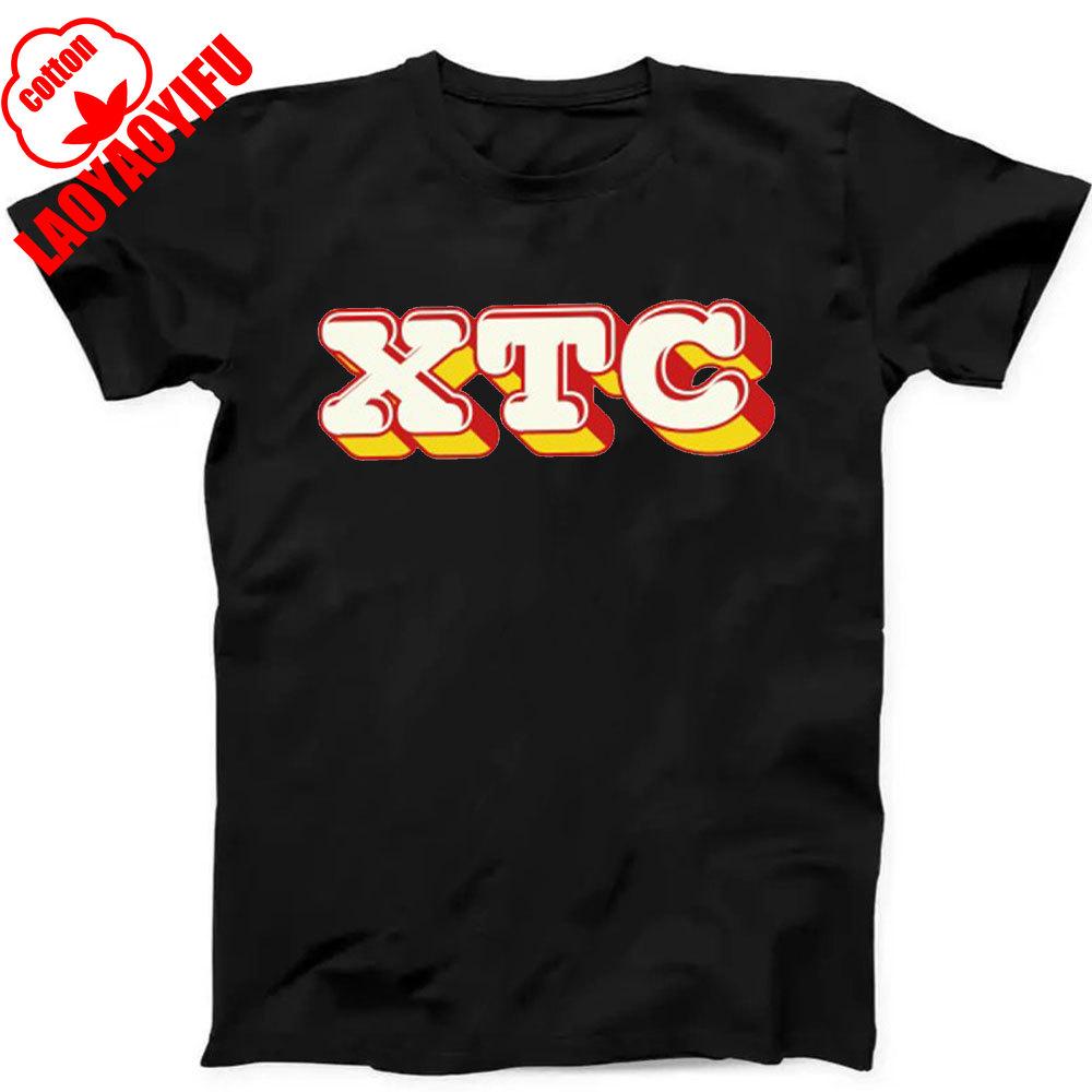 XTC Drums and Wires New Wave Rock Music Gift Black T Shirt Fashionable and Casual Combed Cotton Short Sleeved Round Neck T-shirt