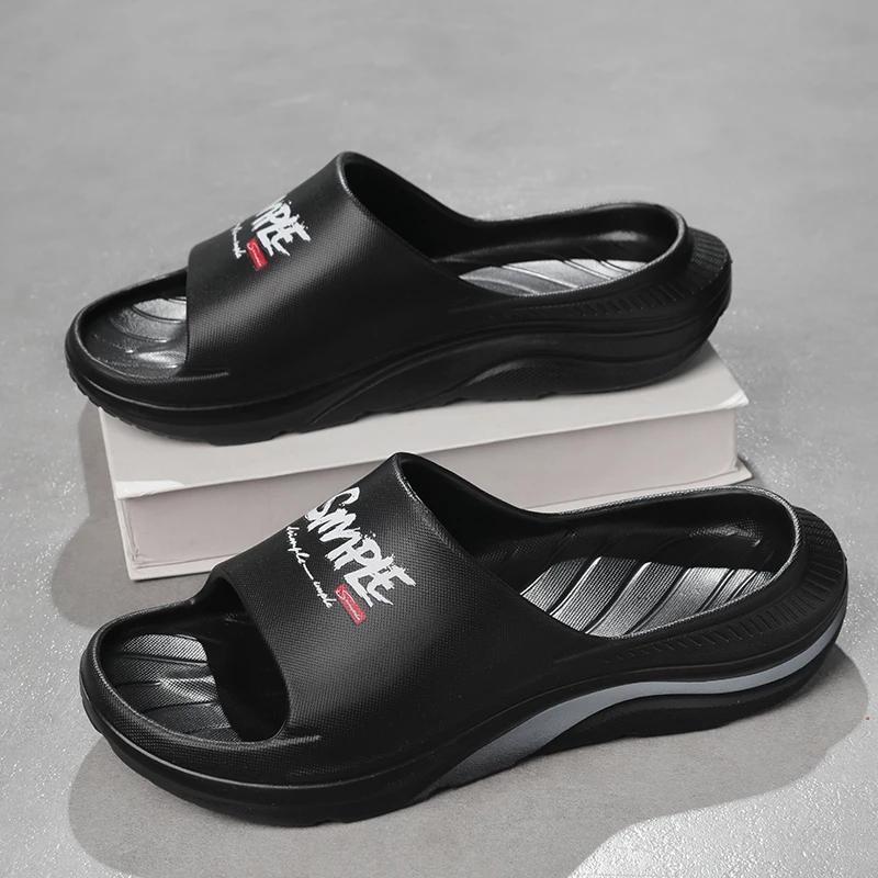 Fashion Men slippers House Shoes Non-Slip Thick Soft Platform Slide Sandals Men Indoor Outdoor Shower Bathroom Slipper Casual Shoes male