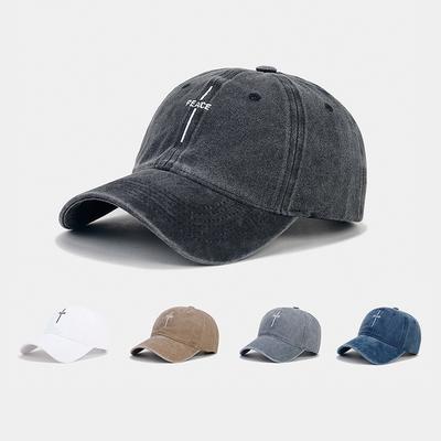 European and American Fashion Letter Embroidery Baseball Cap Men's Personality Casual Soft Top Cap Outdoor Sun Protection Shade Sun Protection Cap