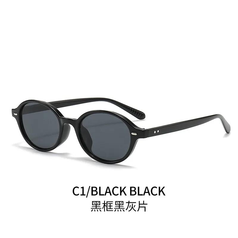 Classic Premium Designer Anti Blue Light Sunglasses Classic Style Oval Sun Glasses Y2K Personalized Small Frame Sunglasses for Women