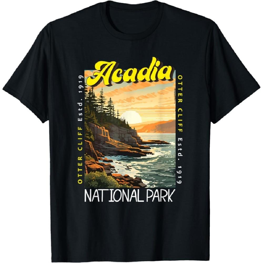 

Acadia National Park Otter Cliff Maine Distressed Vintage T-Shirt XXXXXL