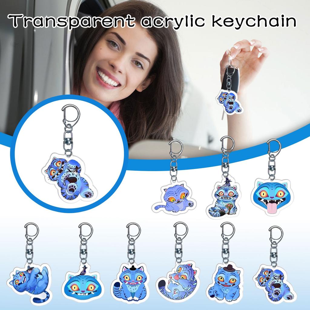 Cartoon Anime Movie Transparent Acrylic Keychain Pendant, Exquisite Gift Hanging Accessories For Backpacks