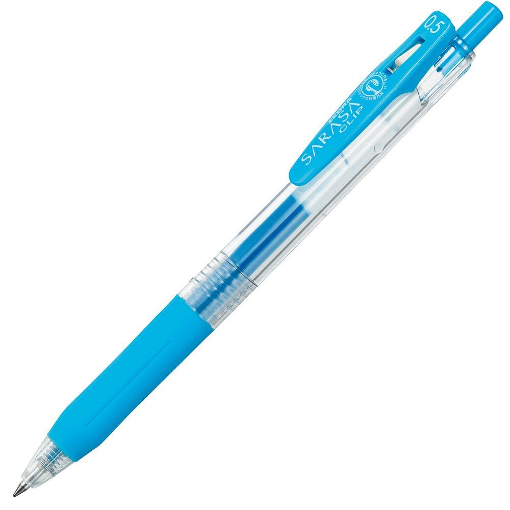 

Zebra Sarasa Clip Gel Ballpoint Light Pen, 0.5mm, Blue, 10-Piece Set, B-JJ15-LB