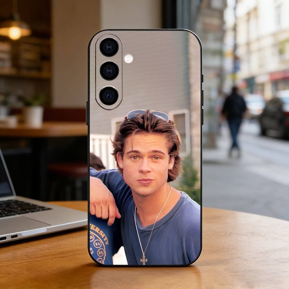 Brad Pitt Phone Case For Samsung Galaxy A73,A72,A71,A70,A53,A52,A51,Others Soft Black Cover