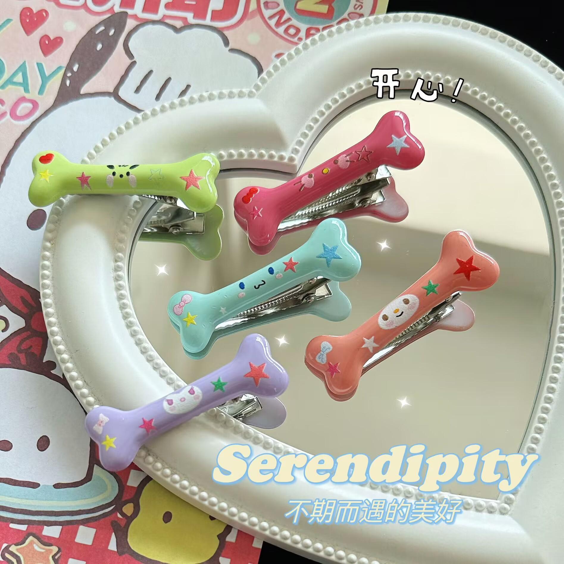 

Милые заколки из костей ярких цветов с рисунком маленьких животных, милые заколки для волос с ветровой стороной для девочек, заколки для волос, аксессуары для волос