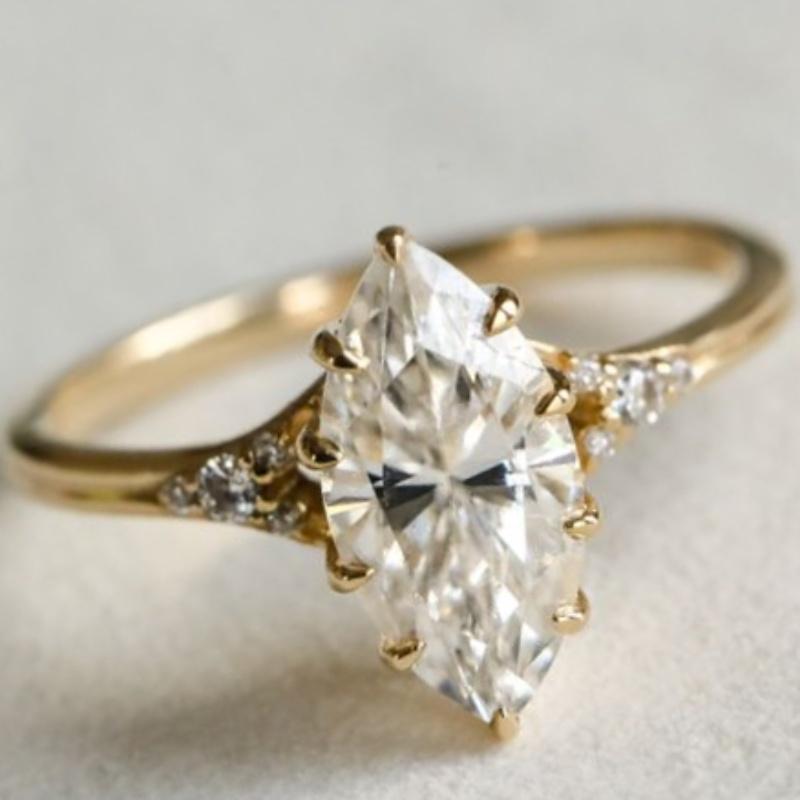 Luxury Simple Bright Zircon Ring for Women Fashion Engagement Wedding Party Bridal Zircon Anniversary Gift Surprise for Wife