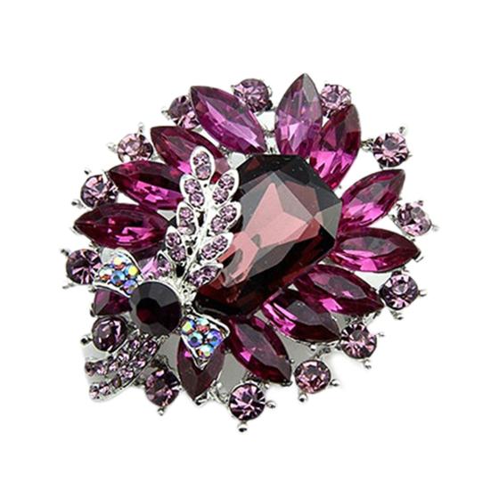 סיכת חתונה צורת פרח יוקרתית משטח חלק לטווח ארוך נשים מתנת סיכה