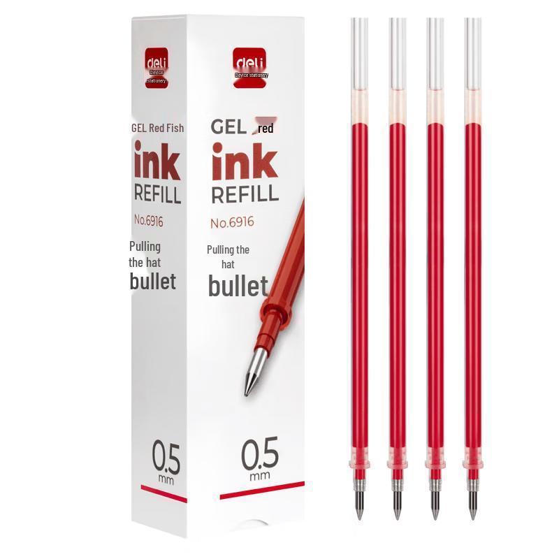 Deli 0.5mm Gel Pen Refills красный