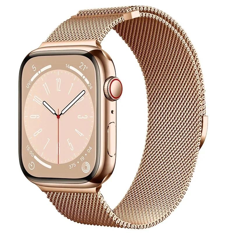 Milanese Band for Apple Watch 46mm 42mm 45mm 44mm 49mm Magnetic Stainless Steel Strap Iwatch Series 11 10 9 8 SE 3 Ultra 2 Bands