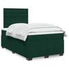 Box Spring Bed with Mattress Dark Green 120 x 200 cm Velvet