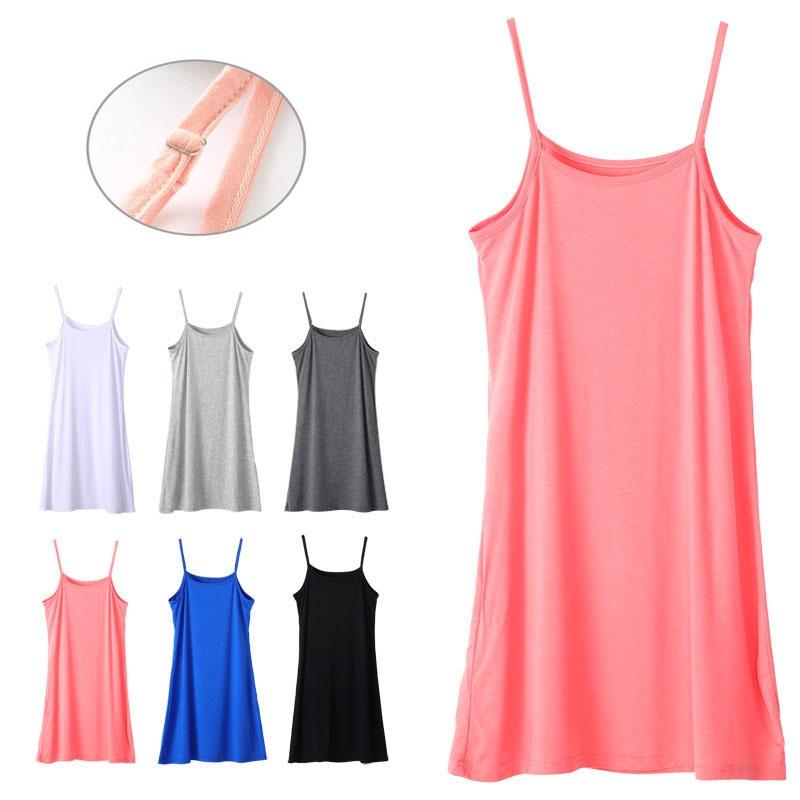 Elegant Women Tank Top Cami Dress With Adjustable Spaghetti Straps For Comfort