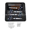 All-Steel Pet Grooming Scissors Set: Flat-Tooth & Curved Trimmers for Dog Hair Care.