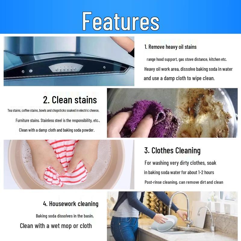 Multifunctional Baking Soda Cleaner for Kitchen, Laundry, and Produce