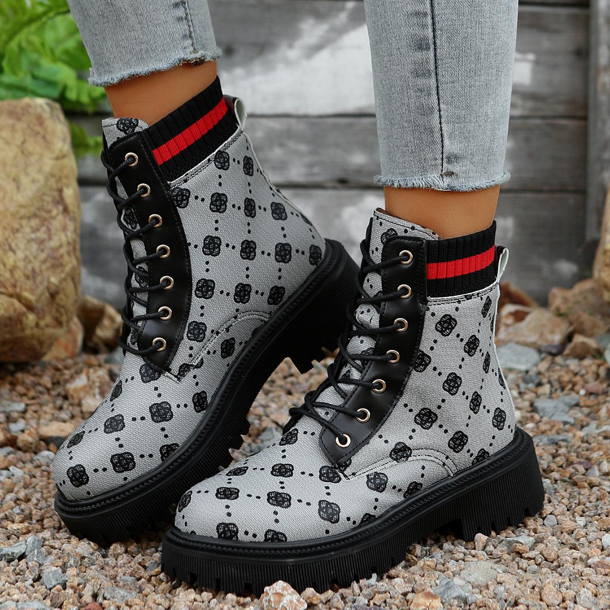 

Autumn and winter new women s Martin boots fashion high-top big-headed leather shoes British style trend leather boots personalized short boots 35