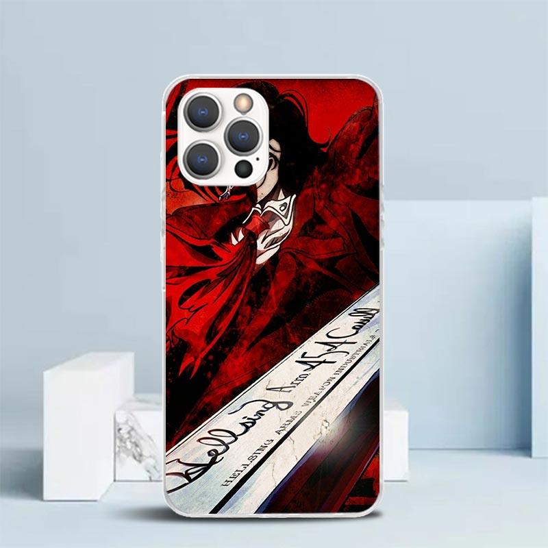 A-Alucard Hellsing Anime Soft Cover for iPhone 16 17 Air 15 14 Pro Max 16E Phone Case 13 Mini 12 11 7 SE 8 Print Pattern Fit Cas