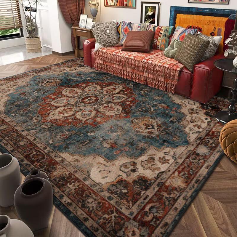 Dywaniki w stylu retro etnicznym do salonu Luksusowy dywan do dekoracji sypialni Antypoślizgowa zmywalna mata podłogowa na werandę Dywan do jadalni i salonu
