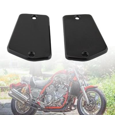 2 Pieces Brake Fluid Reservoir Caps Accessories Aluminum Alloy Cap Cover for Fazer FZ750N