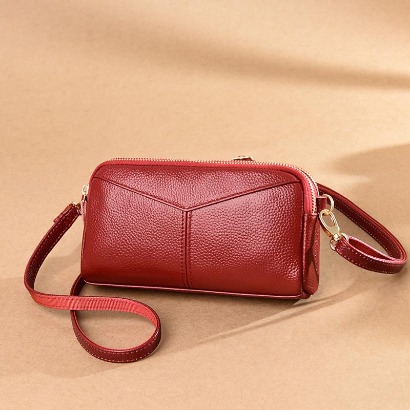 100% Genuine Leather Women Handbag High Quality Cowhide Female Shoulder Bag Luxury Brand Ladies Crossbody Bags New Fashi Purse
