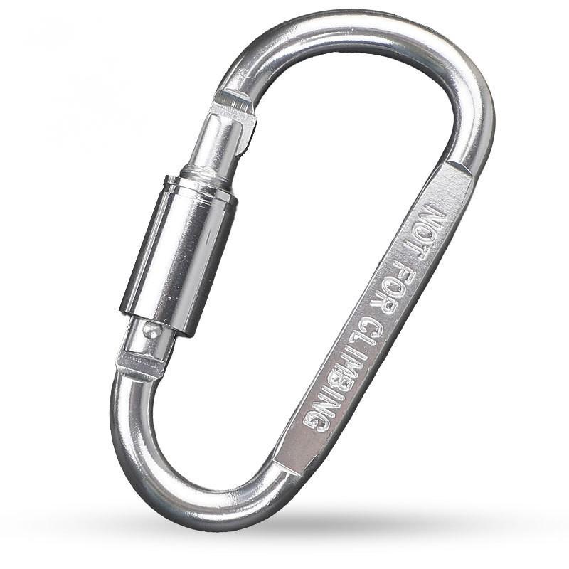 

Camping Mountaineering Buckle Aluminum Alloy D-ring Locking Carabiner Clip Set Climbing Screw Lock Hanging Hook Buckle білий