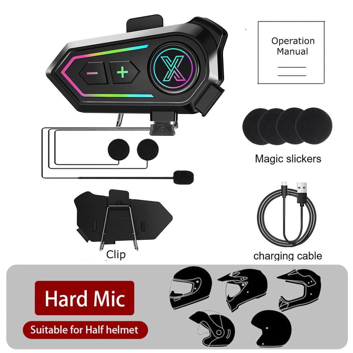 

X10 Bluetooth 5.4 гарнитура для шлема мотоциклиста для мотоциклиста беспроводной набор для звонков на телефон водонепроницаемые наушники MP3-плеер для мотоцикла Hard Mic