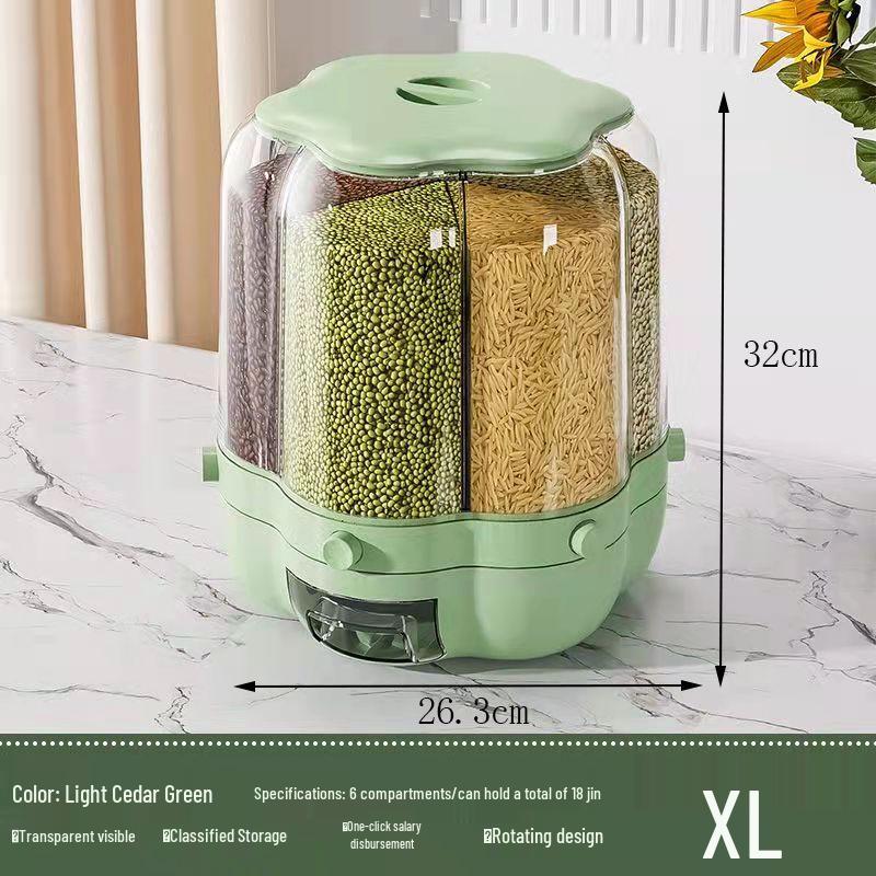 

Влаго- и насекомозащищенный вращающийся контейнер для хранения риса с разделителями