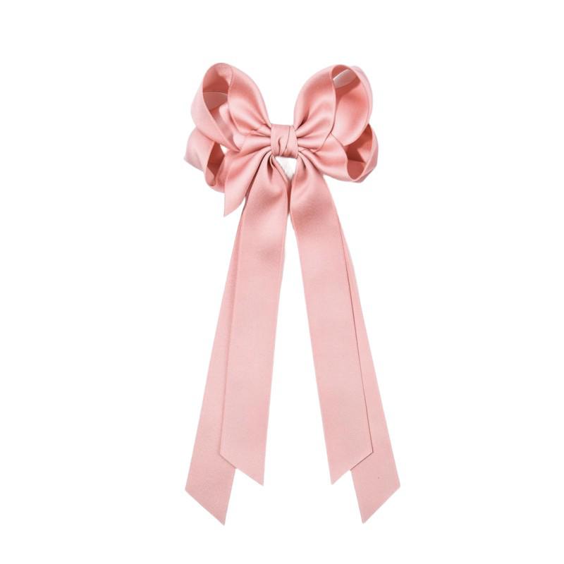 New Matte Bow Hair Clip with Long Ribbon Streamers – Hot-Selling Girls' Hair Accessory