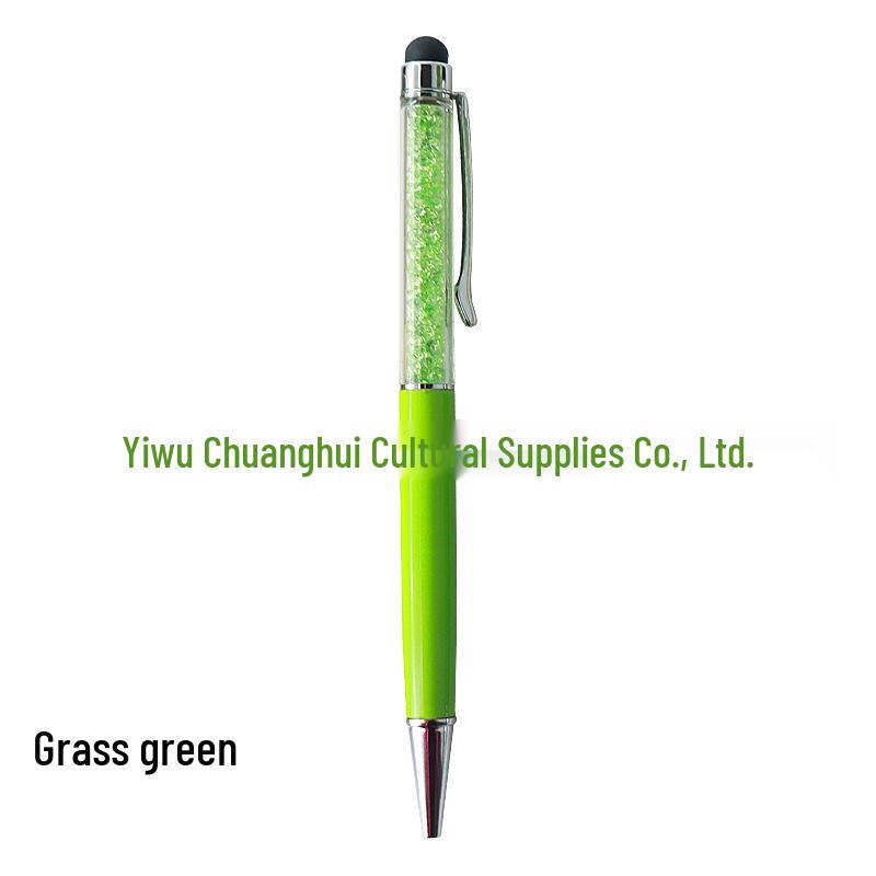 Crystal Rhinestone Ballpoint Pen with Capacitive Touch Screen – Custom Logo Gift Pen. Black Ballpoint Refill