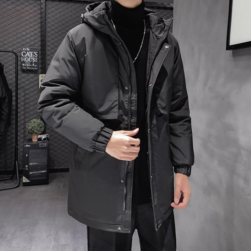 2025 New Winter Winter Clothing Men's Short Hooded Cargo Jacket Casual Thickening Versatile Trend