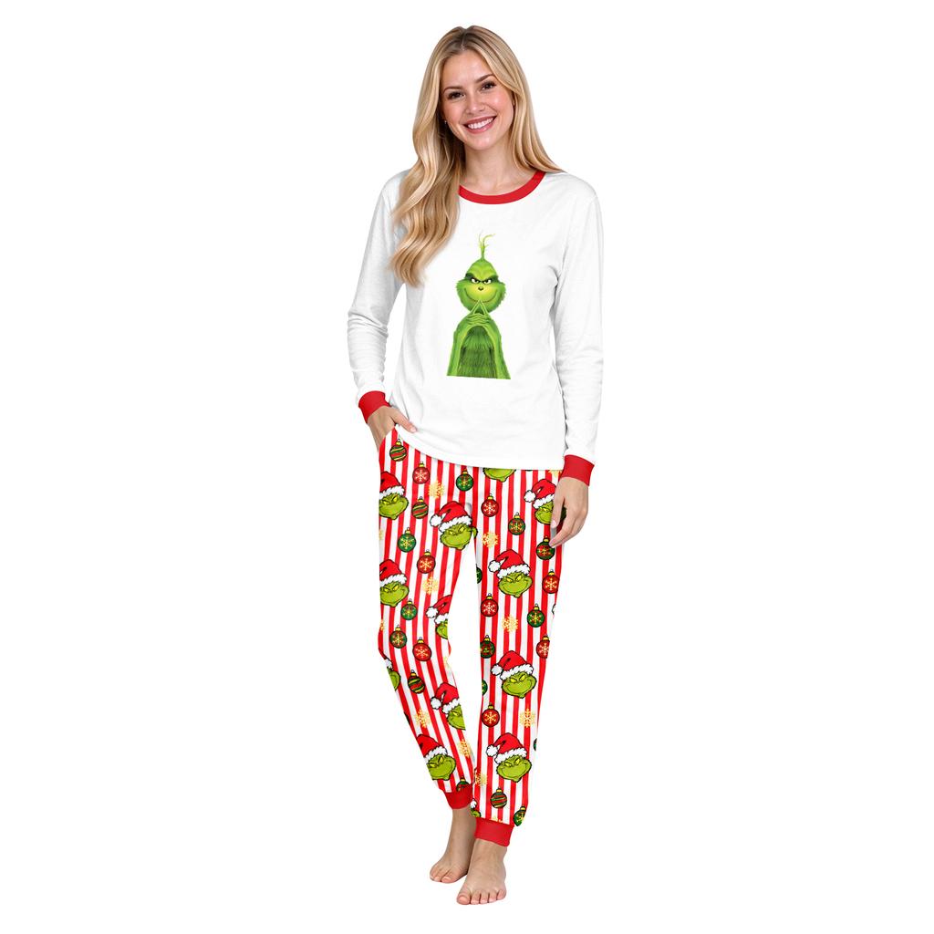 Christmas Print Crewneck Top and Jogger Pants Set, 2 Piece Holiday Outfit for Casual Wear
