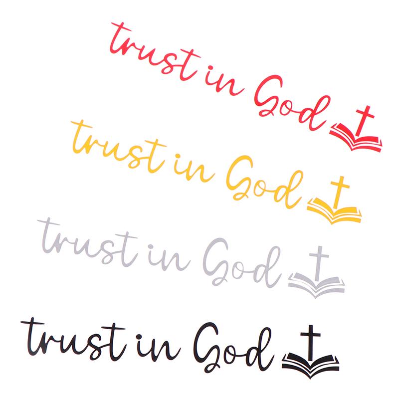 Trust In God Mirror Decal, Car Decals For Women, Faith Mirror Decal, Cute Vinyl Decal, Christian Car Mirror Decal, Religious Car
