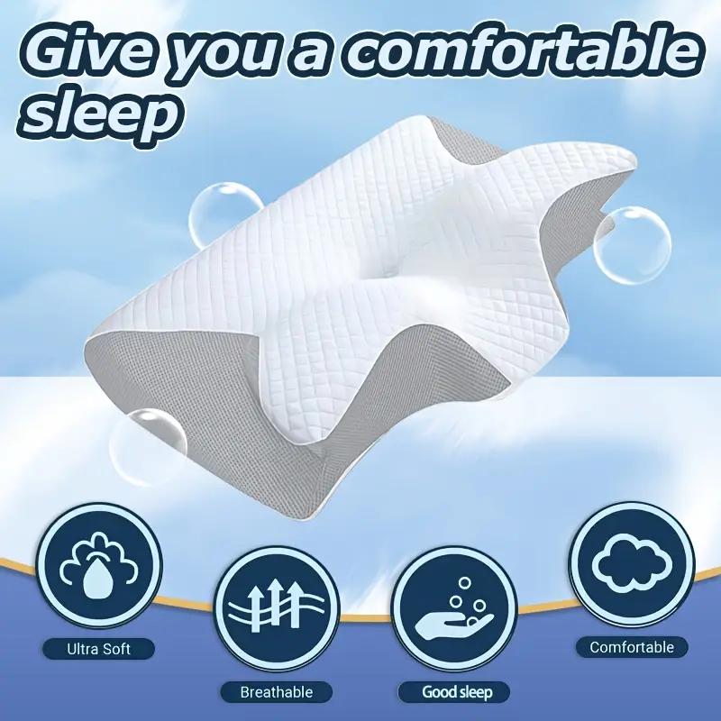 Rebound Memory Foam Butterfly Pillow Breathable Neck Protection Special-shaped Memory Pillow Sleeping Cervical Pillow Bone Correction Pillow