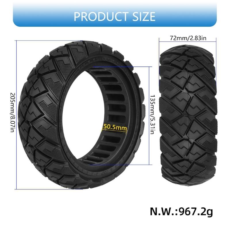 9x3.0 Inch Solid Rubber Tire Electric Scooter Replacement Weather Tractions Hard Treads High Elasticity Tire 205mm