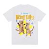 I Love Being Silly Funny Cat Meme T Shirt Unisex WoUnisex Casual Cotton Tshirt Cotton Short Sleeve Oversized Tshirts Tops Streetwear