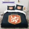 KNVB Muster Bettwäsche Bettdecke Set Heimdekoration Geschenk (1 Bettbezug + 2 Kissenbezüge (ohne Füllung))