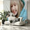 LISA Wall tapestry, aesthetic printed fabric blanket, suitable for bedroom, living room, and home decor.