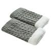 Knitted Leg Warmers for Women Men Thick Cable Knit Fleece Lined Stretchy Winter Socks Soft Thermal Boot Covers