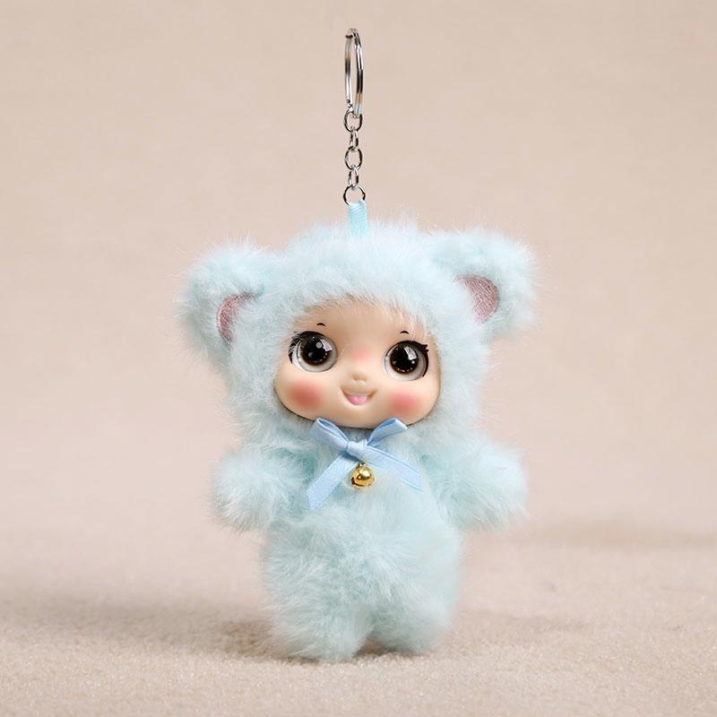 Super Soft Plush Animal Doll Standing Posture Pendant Keychain 15cm Eco-friendly PP Cotton Filled Cute Design Birthday Gift