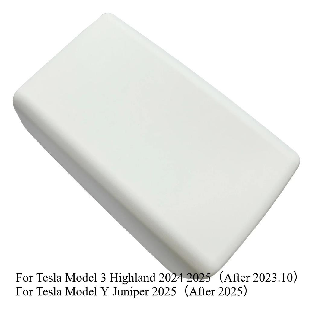 TPE Armrest Box Cover for Tesla Model Y/3/3+ Model Y Juniper Center Console Protective Cover Armrest Box Shell Car Accessories