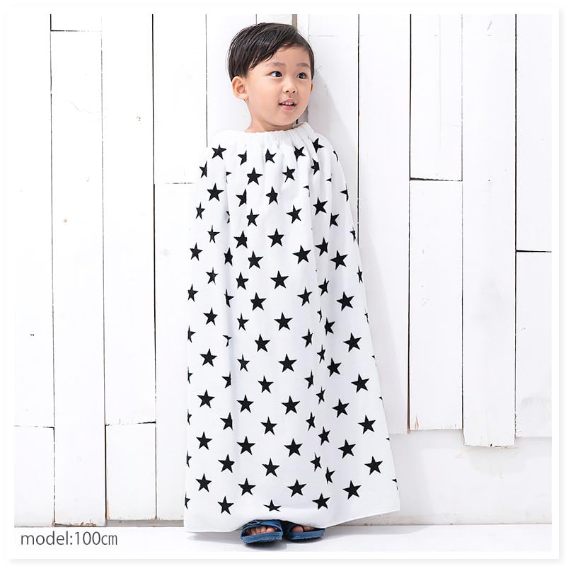 Wrap Towel 80cm Kids Pool Towel Boys Wrapped Towel for Kids Cotton Name Tag Included White 80x120cm [Blue Sail] 100% O